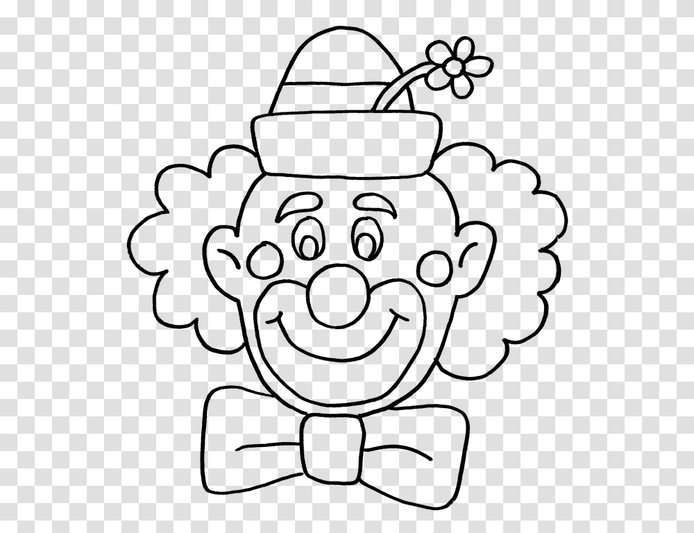 Clown Face Happy Clown Clipart Black And White, Gray, World Of Warcraft, Halo Transparent Png