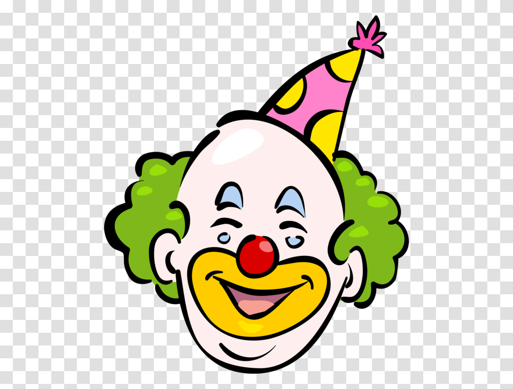 Clown Faces Clipart Clown Head, Performer, Party Hat, Apparel Transparent Png