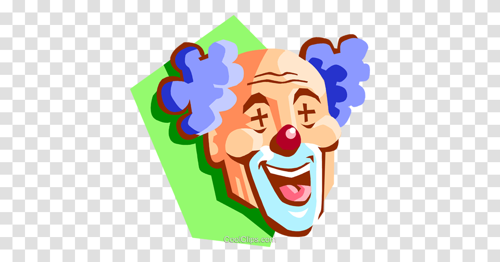 Clown Head Royalty Free Vector Clip Art Illustration, Performer, Poster, Advertisement, Leisure Activities Transparent Png