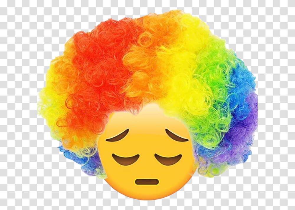 Clown Joke Meme Rainbow Funny Freetoedit Rainbow Clown Wig Transparent Png