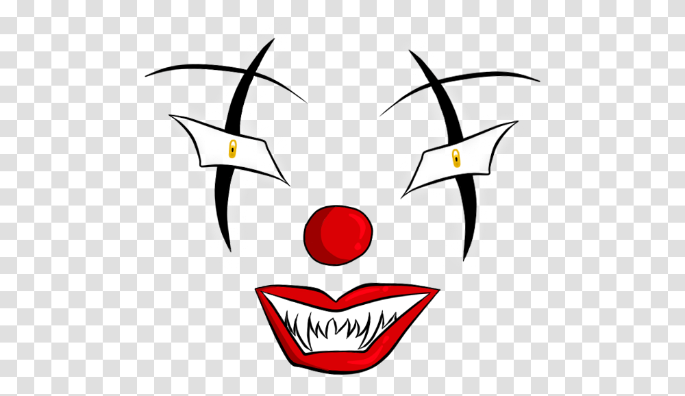 Clown Makeup Scary Clown Face, Performer, Star Symbol, Stencil, Juggling Transparent Png