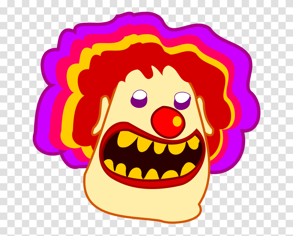 Clown Payaso Free Vector, Label, Hair, Food Transparent Png