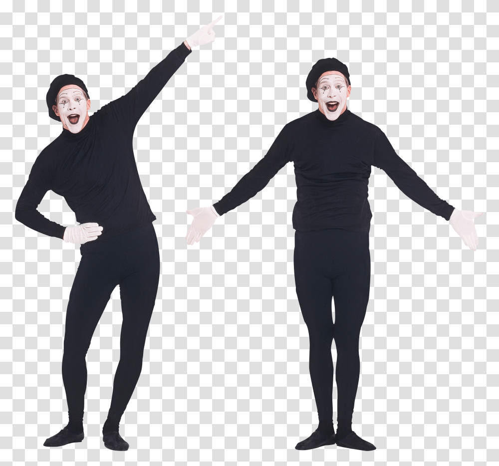 Clown, Person, Performer, Mime, Long Sleeve Transparent Png