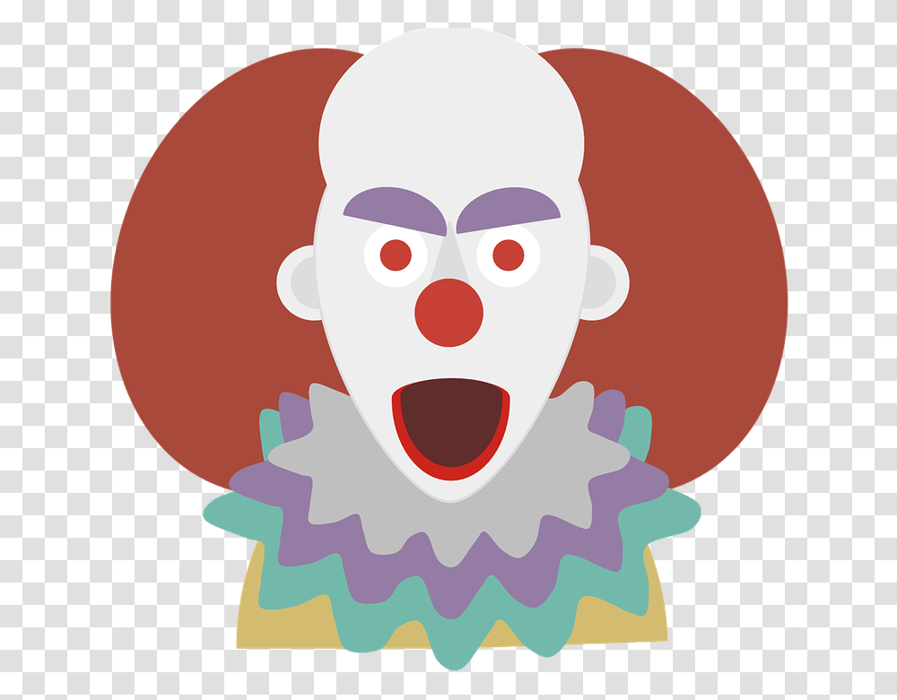 Clown Terror Halloween Chilling Look Monster Clown Cartoon, Performer, Face, Poster, Advertisement Transparent Png
