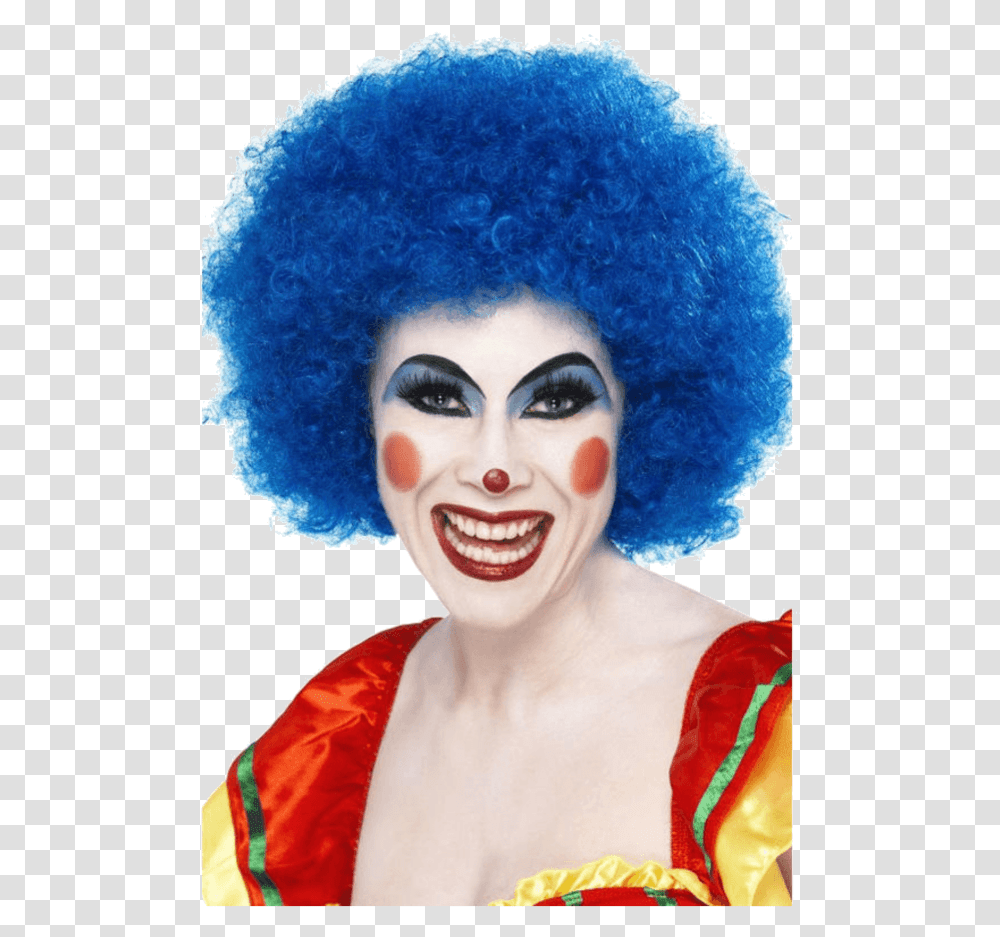 Clown Wig Blue Clown Wig, Performer, Person, Human, Hair Transparent Png