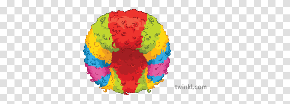 Clown Wig Fasching Carnival German Secondary Illustration Circle, Graphics, Art, Floral Design, Pattern Transparent Png