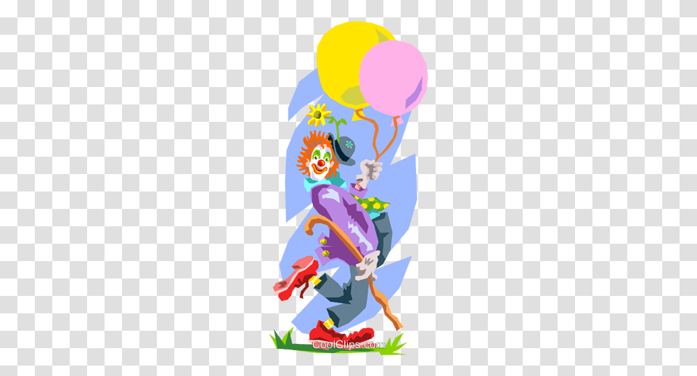 Clown With Balloons Royalty Free Vector Clip Art Illustration, Performer, Poster, Leisure Activities Transparent Png
