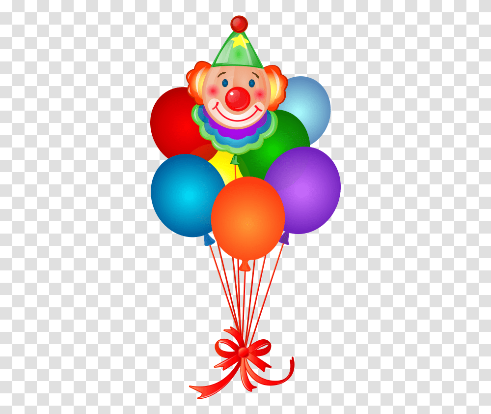 Clown With Balloons Transparent Png