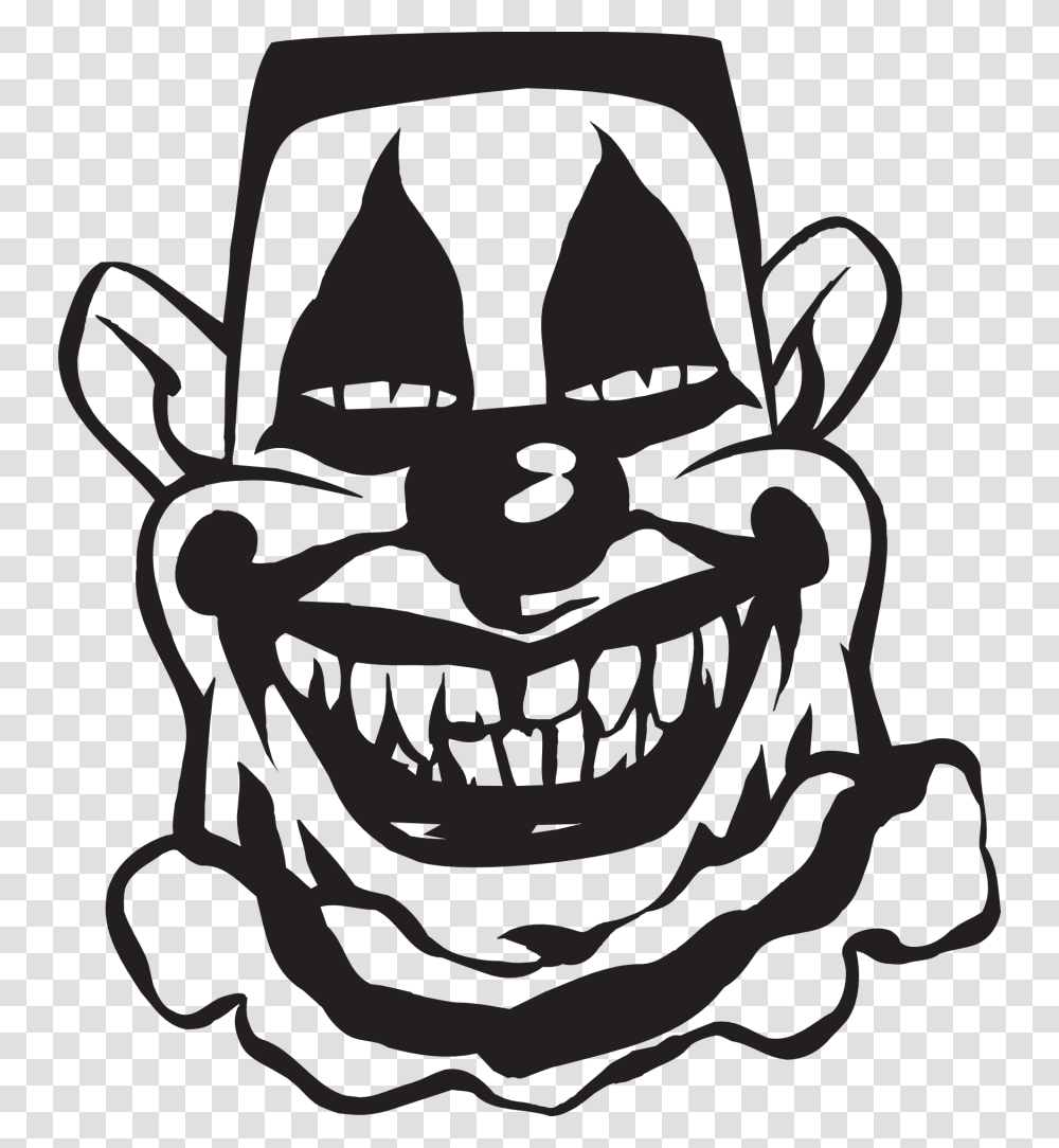 Clowns In Black And White Vector, Stencil, Statue, Sculpture Transparent Png