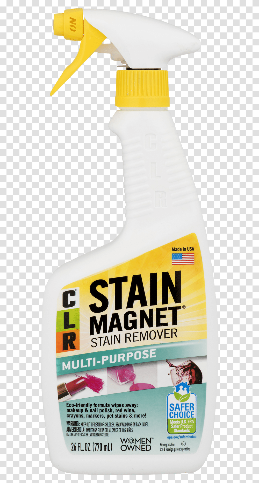 Clr Stain Remover, Bottle, Beverage, Label Transparent Png