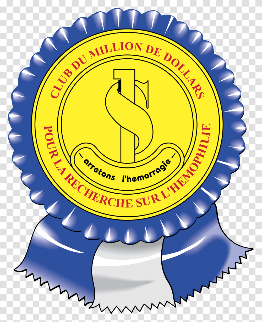 Club Du Million De Dollars Logo Piano Keys In Circular, Trademark, Badge, Gold Transparent Png