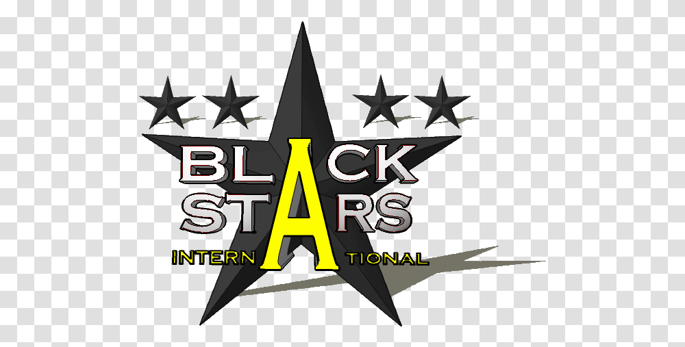 Club Football Black Stars International Black Star Football Logo, Symbol, Lighting, Star Symbol, Text Transparent Png