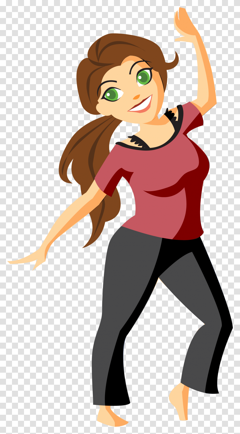 Club Mie Girl Dancing Girl Cartoon, Person, Female, Face Transparent Png