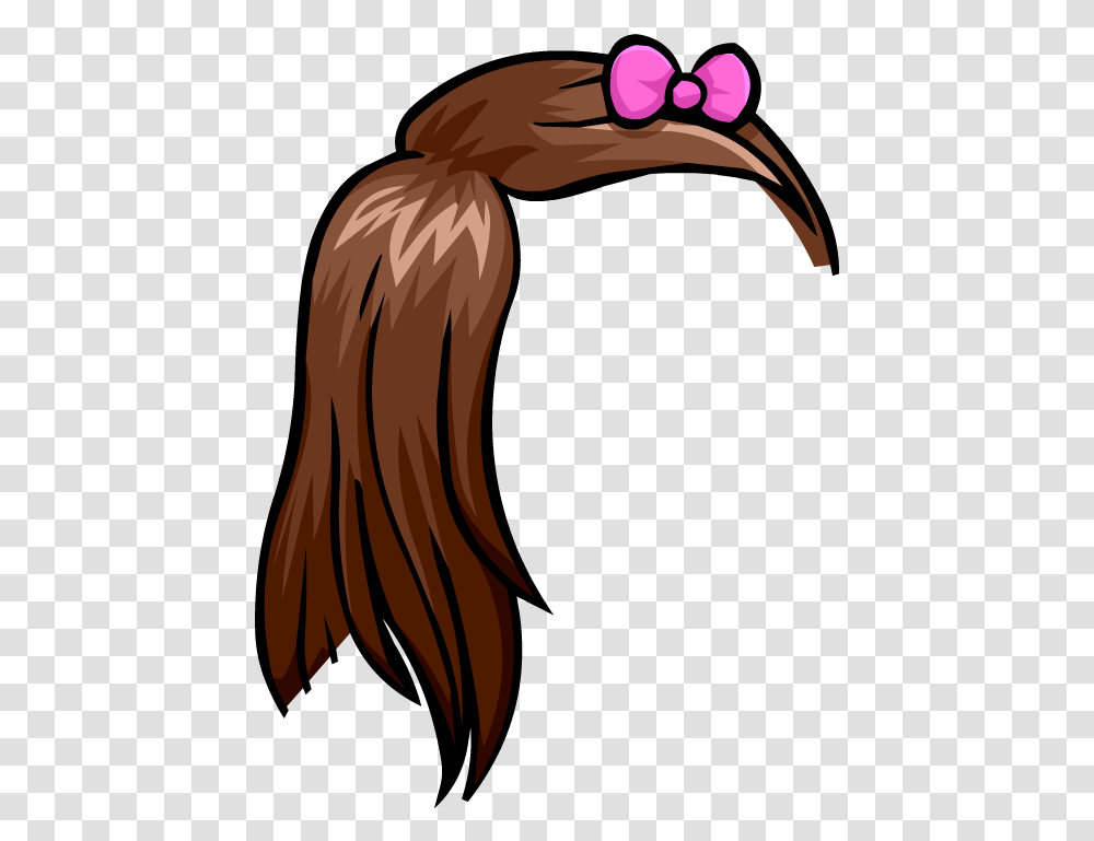 Club Penguin Animation Hair Cartoon Girl Hair, Animal, Bird, Mammal, Wildlife Transparent Png