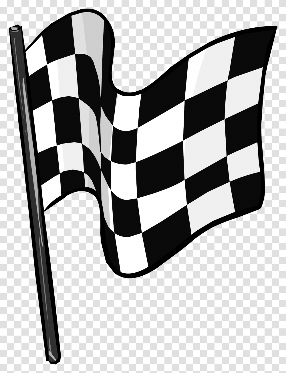 Club Penguin Flag Drapeau Xc3xa0 Damier Clip Art Racing Flags Clipart, Apparel, Scarf, Tablecloth Transparent Png