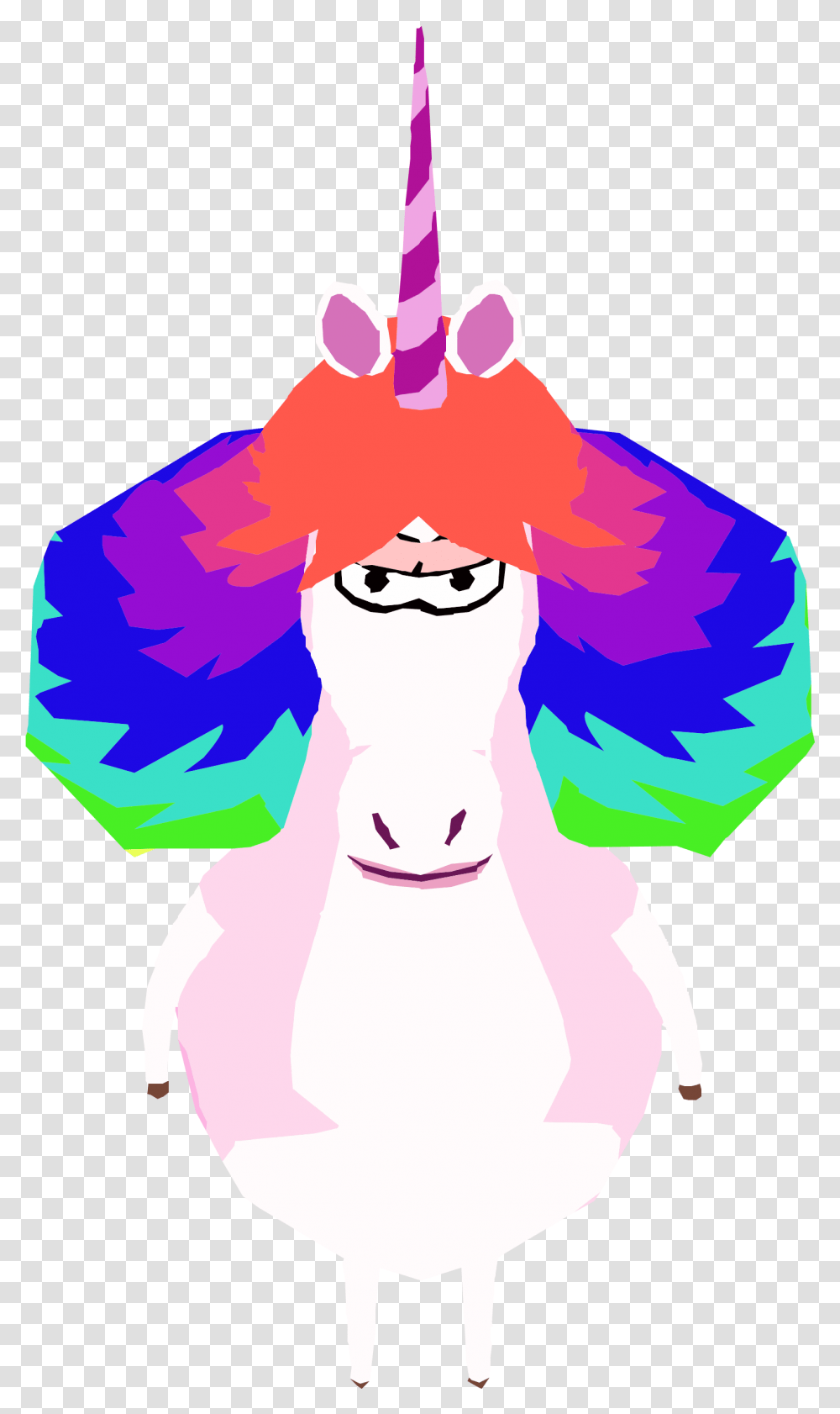 Club Penguin Rainbow Unicorn Image Unicorn, Clothing, Apparel, Person, Human Transparent Png