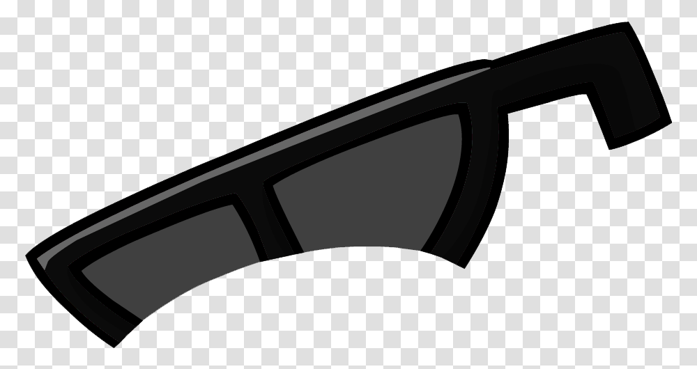 Club Penguin Sunglasses, Gun, Weapon, Stencil Transparent Png