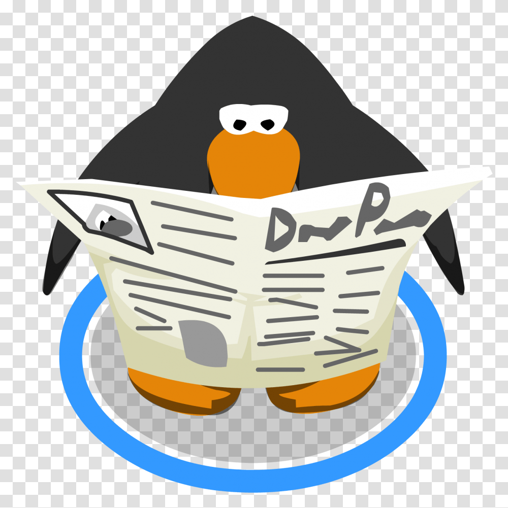 Club Penguin Times Wiki Fandom Club Penguin Character, Text, Newspaper, Reading Transparent Png