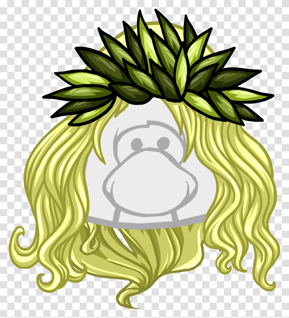 Club Penguin Wiki Club Penguin Hair Styles, Pineapple, Fruit, Plant, Food Transparent Png
