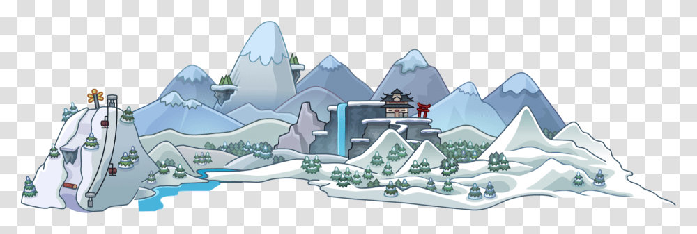 Club Penguin Wiki Club Penguin Tallest Mountain, Outdoors, Nature, Snow, Ice Transparent Png