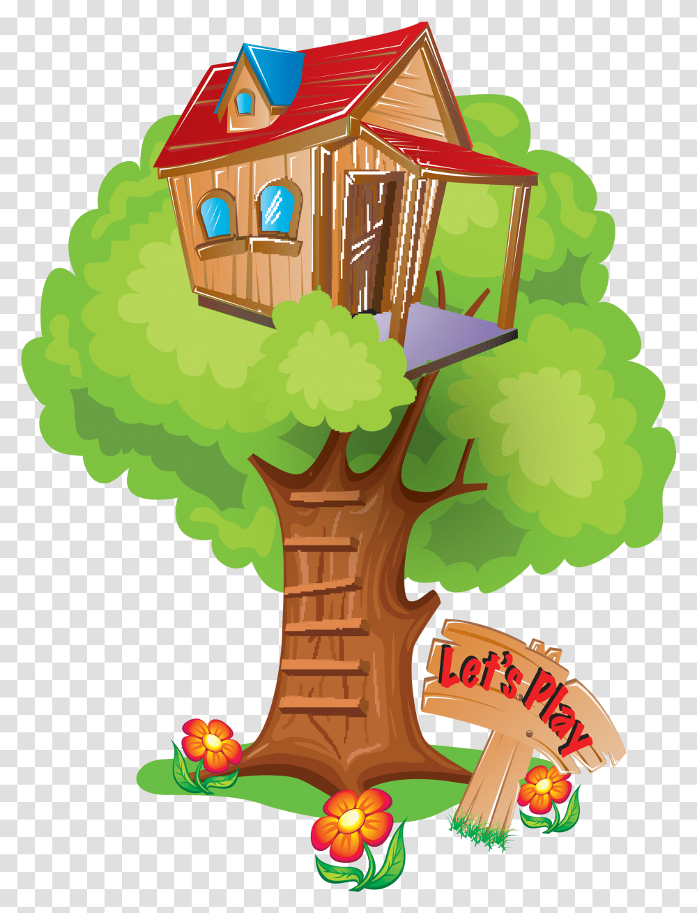 Дом на дереве мультяшный