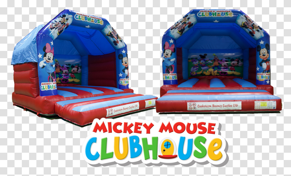 Clubhouse Mickey Bouncy Castle Mickey Mouse Logo, Inflatable, Play Area, Playground, Indoor Play Area Transparent Png