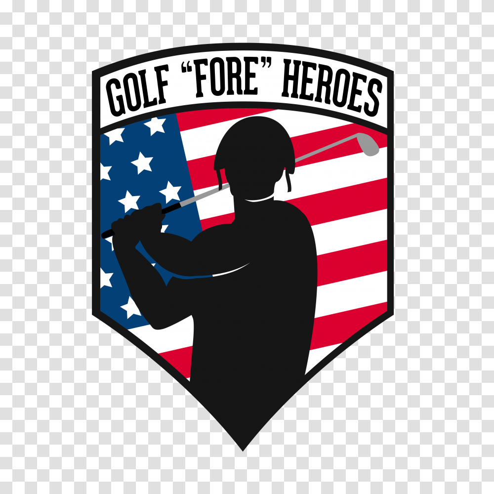 Clubs Fore Veterans Golf Fore Heroes, Person, Logo, Label Transparent Png
