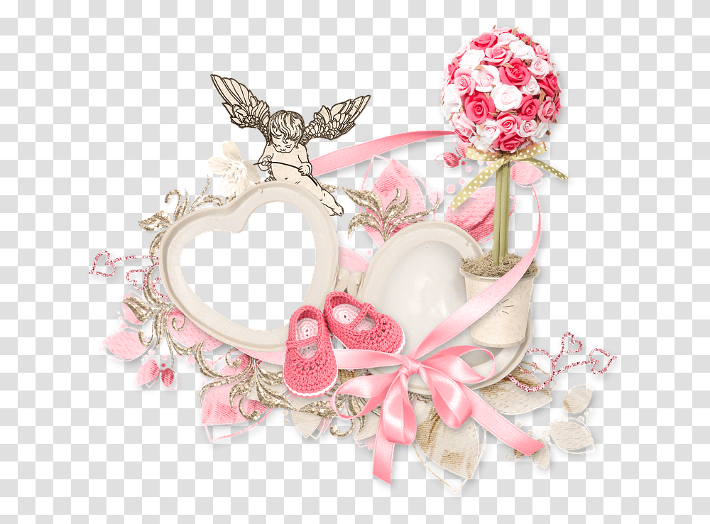 Cluster Heart Cupid Angel Rose White Pink Tape Isaiah 43, Jewelry, Accessories, Accessory, Tiara Transparent Png