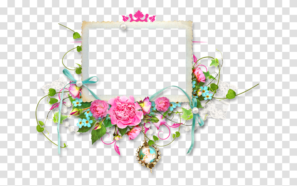 Cluster Rose Clipart Download Round Frame Flower, Floral Design, Pattern, Plant Transparent Png