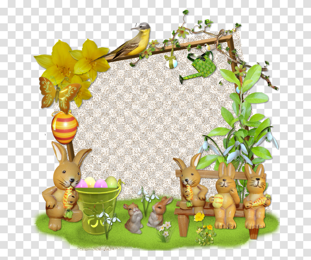 Clusterfairyeaster Easter Cluster, Bird, Animal, Figurine, Plant Transparent Png