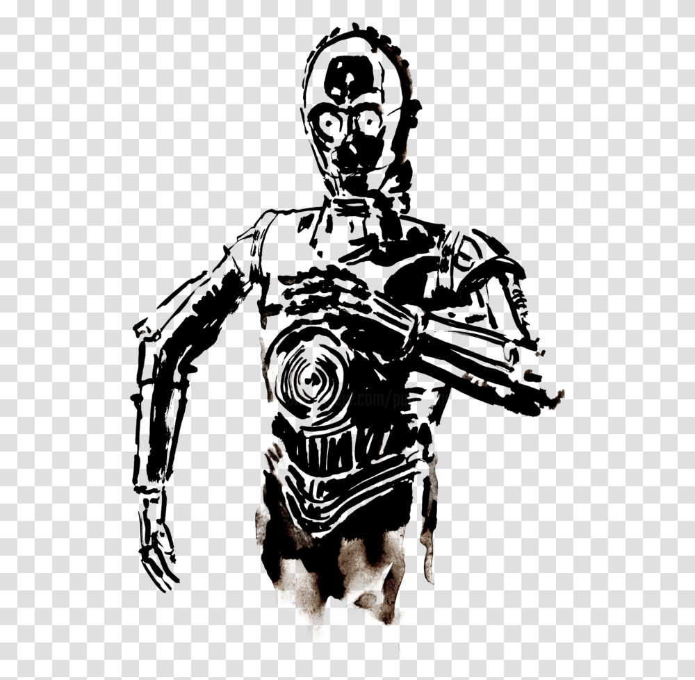 Cm 2015 By Philippe Imbert Star Wars C3po Decal, Robot, Person, Human Transparent Png
