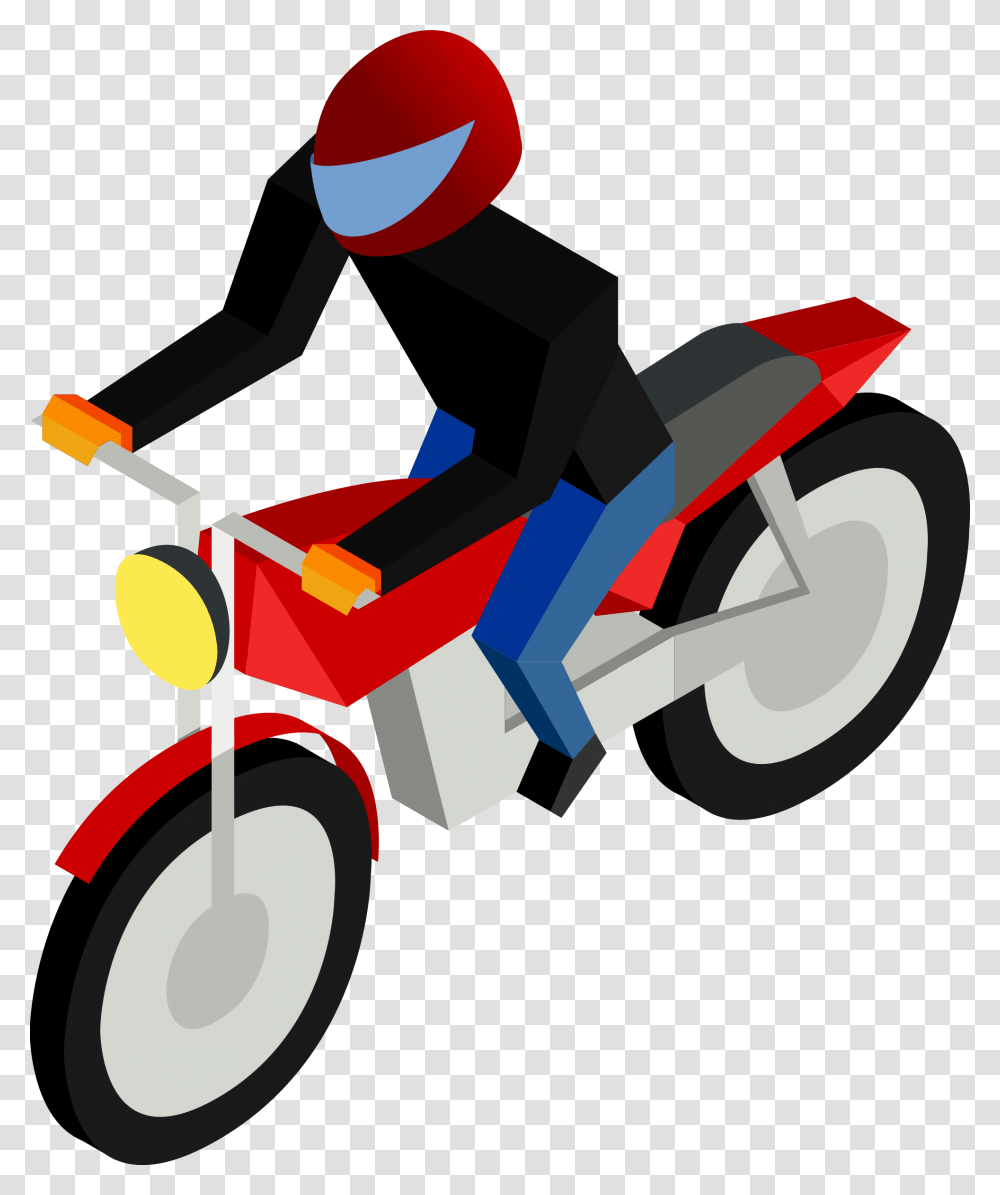 Cm Isometric Biker Icons, Vehicle, Transportation, Atv, Motorcycle Transparent Png