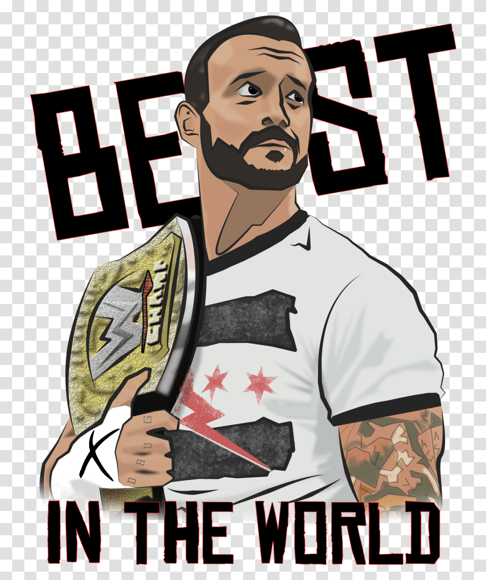 Cm Punk Punk Best In The World, Skin, Person, Human, Tattoo Transparent Png