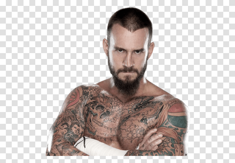 Cm Punk Tattoo Wrestler, Skin, Person, Human, Face Transparent Png