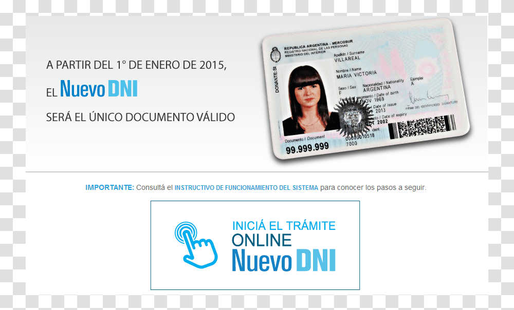 Cmo Sacar El Nuevo Dni A Travs De Internet Nuevo Dni, Id Cards, Document, Person Transparent Png
