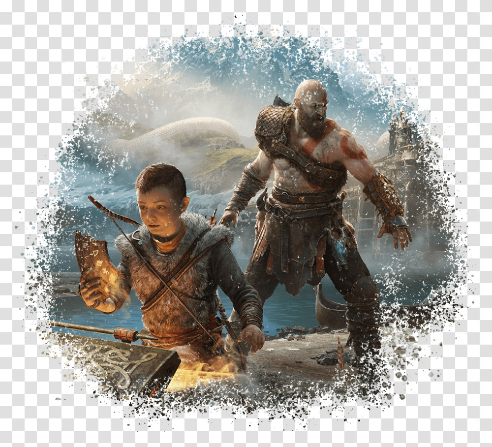 Cmon God Of War, Person, Painting, Art, Water Transparent Png