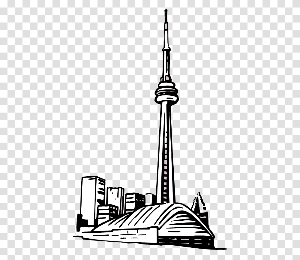 Cn Tower Drawing Easy Simple Cn Tower Drawing, Architecture, Building, Spire, Steeple Transparent Png