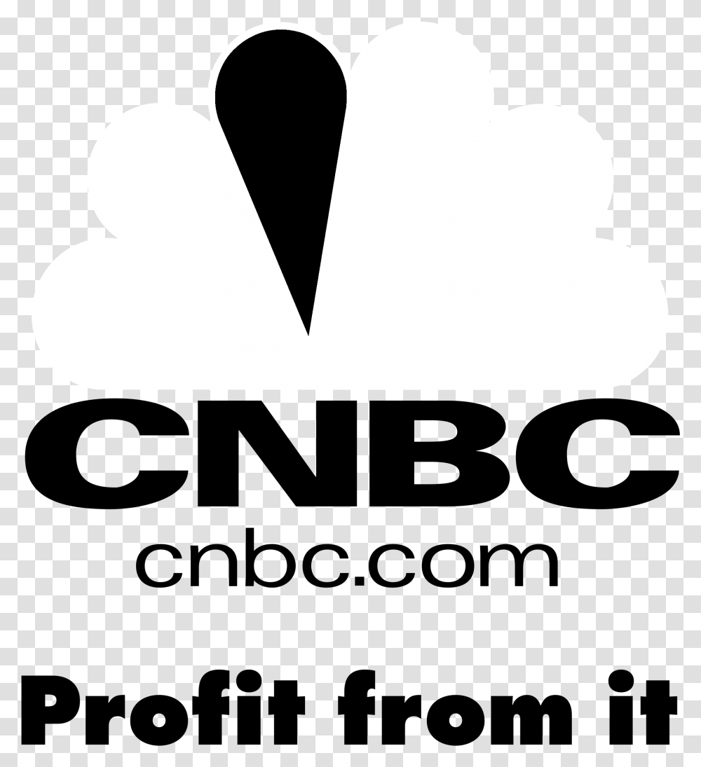 Cnbc Logo Black And White Cnbc, Label, Stencil Transparent Png