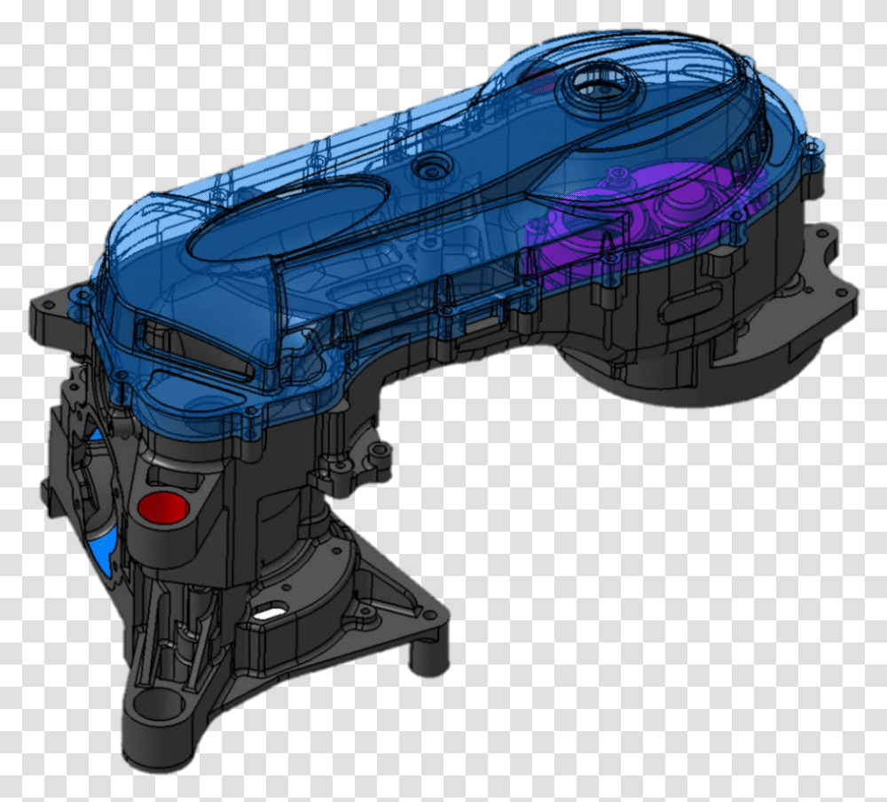 Cnc Engine Crankcase Design Water Gun, Machine, Electronics, Weapon, Spaceship Transparent Png