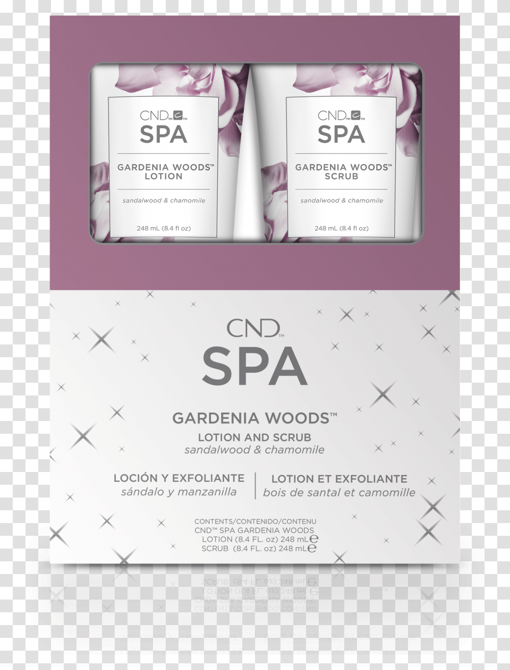 Cnd Spa Gardenia Woods Duo Set Bar Soap, Advertisement, Bottle, Flyer, Poster Transparent Png