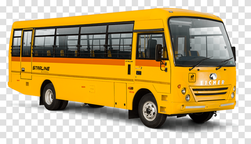 Cng Starline Non Ac School Bus, Vehicle, Transportation Transparent Png