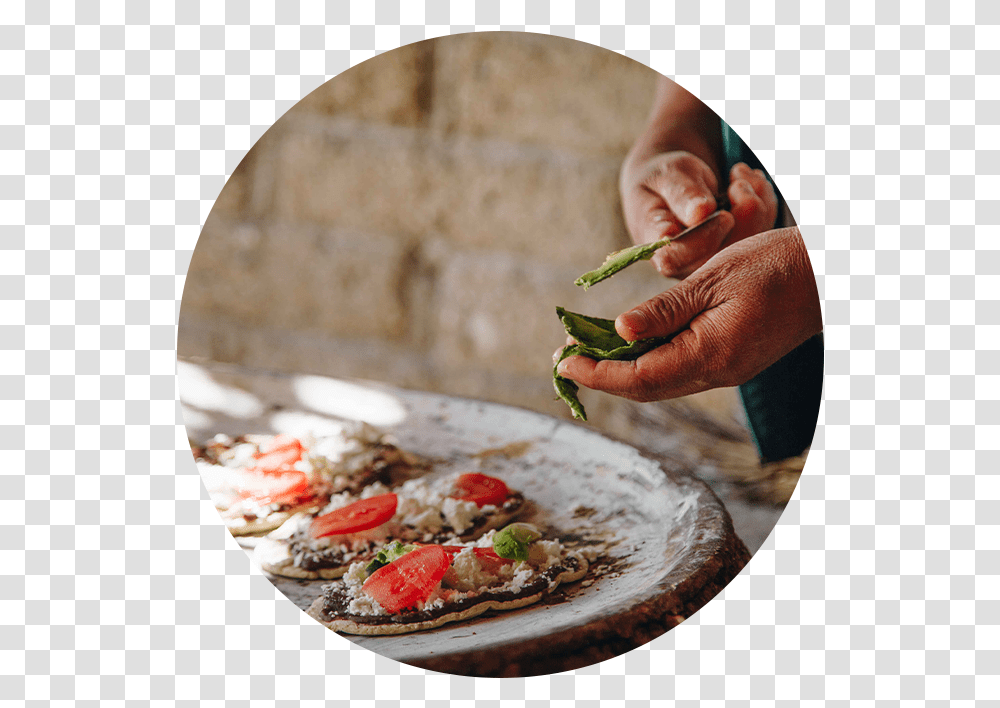 Cntwwt Circle Mexico Local Color Oaxaca Dish, Person, Human, Pizza, Food Transparent Png
