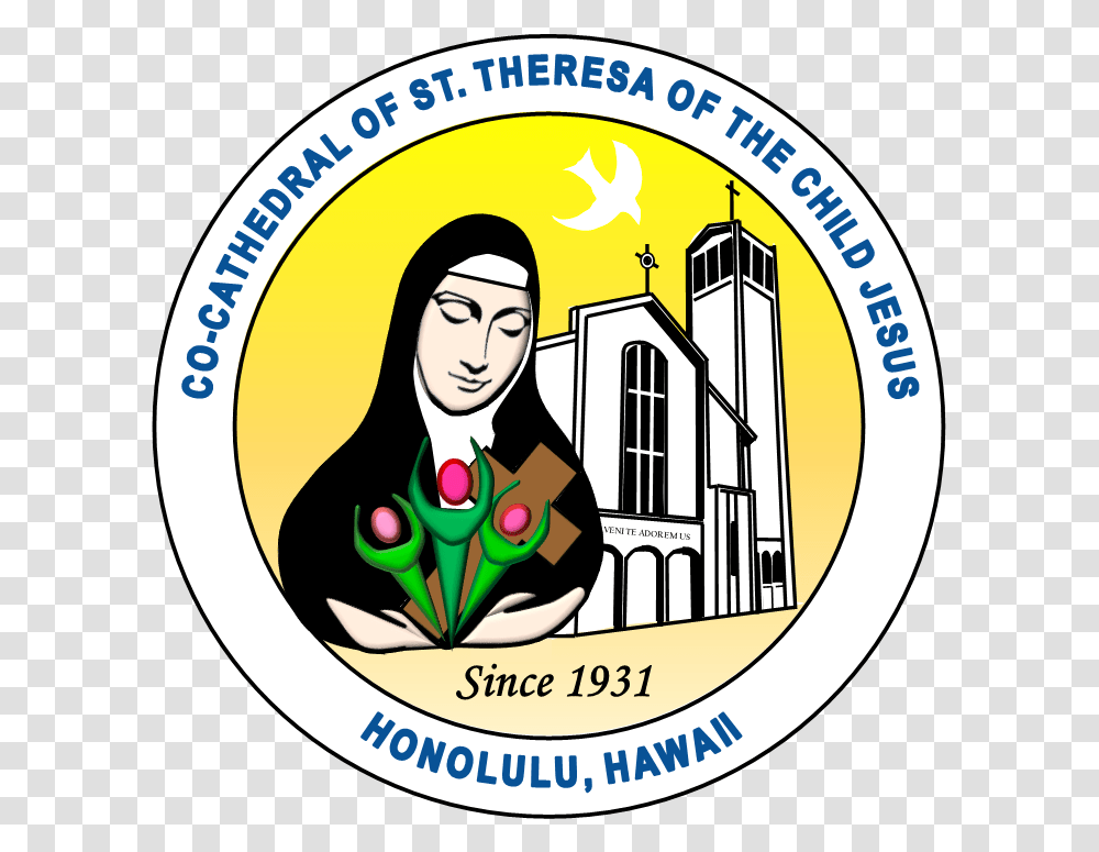 Co Cathedral Of St Theresa Of The Child Jesus Divine Mercy Sunday, Logo, Badge, Label Transparent Png
