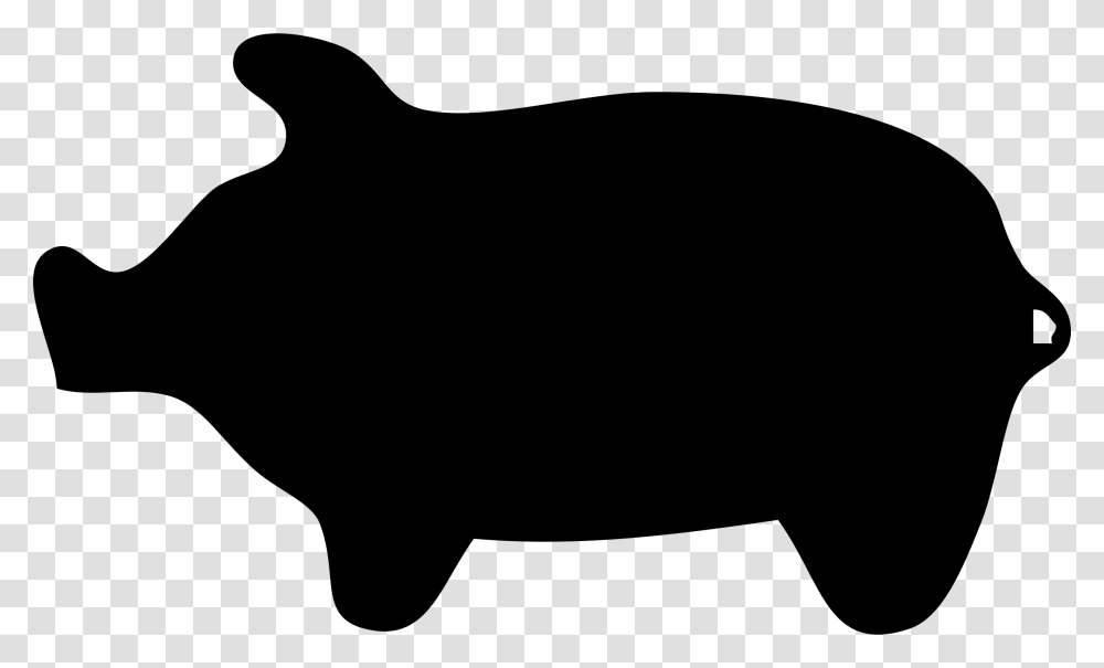 Co Pig Drawing Cartoon Clip Art Cartoon Pig Silhouette, Gray Transparent Png