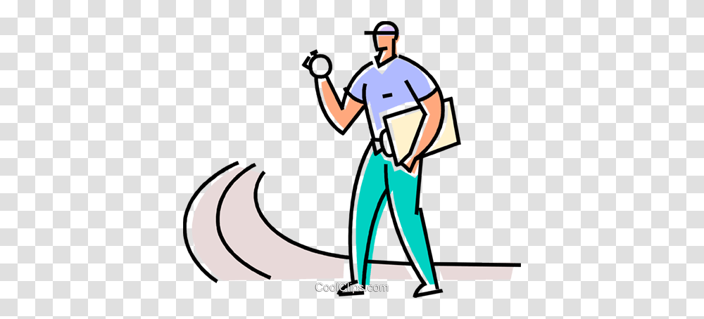 Coach Setting His Stopwatch On The Track Royalty Free Vector Clip, Water, Angler, Fishing, Leisure Activities Transparent Png