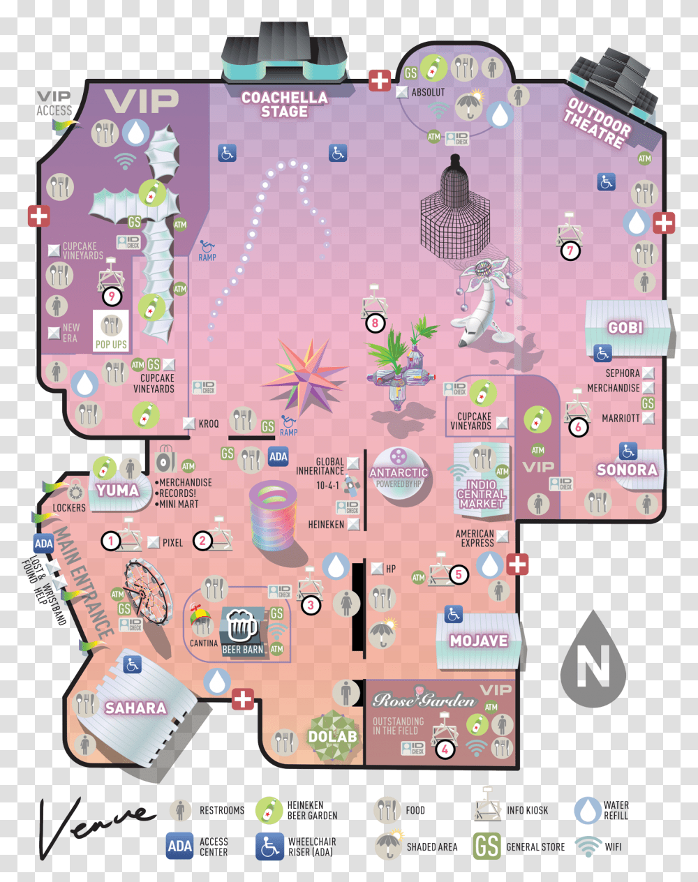 Coachella 2018 Festival Map, Diagram, Plot, Urban Transparent Png