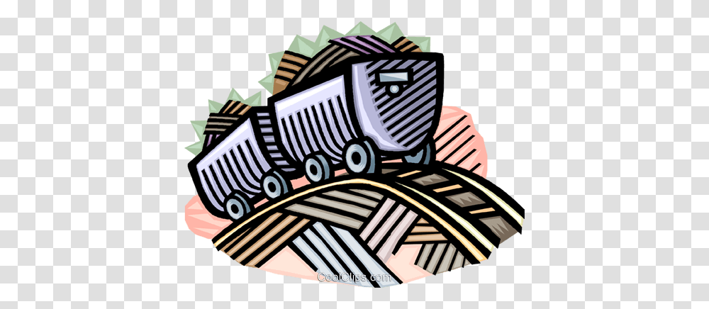 Coal Cars Riding The Rails In A Coal Mine Royalty Free Vector Clip, Doodle, Drawing Transparent Png