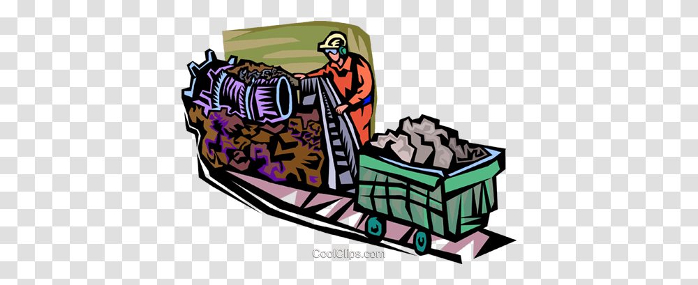 Coal Industry Mining Royalty Free Vector Clip Art Illustration, Boat, Vehicle, Transportation, Gondola Transparent Png