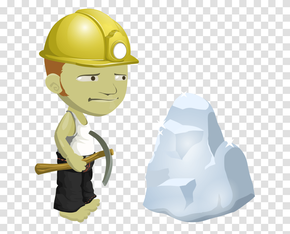Coal Mining Gold Mining Mining Lamp Minero Dibujo Animado, Helmet, Apparel, Person Transparent Png