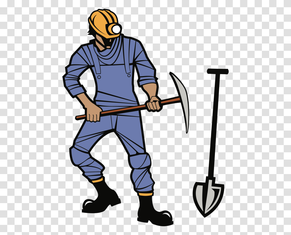 Coal Mining Miner Pickaxe, Ninja, Person, Human, Helmet Transparent Png